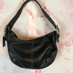 Coach black leather purse